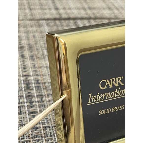 CARR International Solid Brass Miniature Photo Frames Lot of Two Desktop Decor - Picture 8 of 12